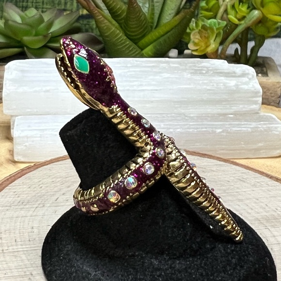 VTG| Purple Rhinestones Snake Ring 💜✨ - Picture 4 of 9